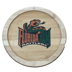 Florida A&M Rattlers Lazy Susan 10" Wood Rotating Serving Tray NCAA HBCU